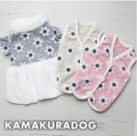 【犬 服 ベスト】ステッチフラワーベスト 鎌倉DOG トップス 人気 春 ( 犬の服 犬服 小型犬 ベスト トイプー ダックス チワワ ドッグウェア おしゃれ かわいい )