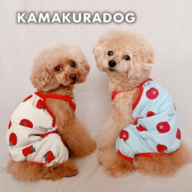 【犬 服 ロンパース】トマトポップキャミつなぎ 鎌倉DOG キャミ 人気 ( 犬の服 犬服 小型犬 つなぎ トイプー ダックス チワワ ドッグウェア おしゃれ かわいい )
