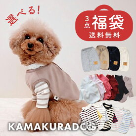 【犬 服 秋冬 Tシャツ】人気アイテム選べる3点福袋 送料無料 鎌倉DOG トップス 人気 ( 犬の服 犬服 小型犬 シャツ トイプー ダックス チワワ ドッグウェア おしゃれ かわいい )