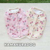 【犬 服 ベスト】チェリーキルトベスト 鎌倉ドッグ トップス 人気 ( 犬の服 犬服 小型犬 ベスト トイプー…
