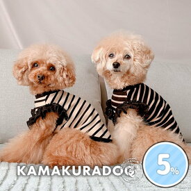 【犬 服 Tシャツ】シックボーダートップス 鎌倉DOG ボーダー 人気 ( 犬の服 犬服 小型犬 タンクトップ トイプー ダックス チワワ ドッグウェア おしゃれ かわいい )