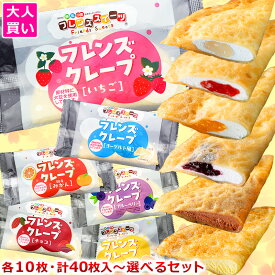 【規格変更】★大人買い★ 学校給食クレープアイス 選べるセット 福袋 ／ ヨーグルト風 いちご みかん ブルーベリー チョコ カスタード風 フレンズクレープ 米粉クレープ 給食メニュー 小学生 スイーツ お菓子 ギフト おやつ 誕生日プレゼント