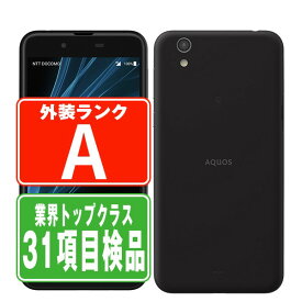 【中古】 SH-01K AQUOS sense ベルベットブラック Aランク SIMフリー 本体 ドコモ スマホ シャープ 【あす楽】 【保証あり】 【送料無料】 sh01kbk8mtm