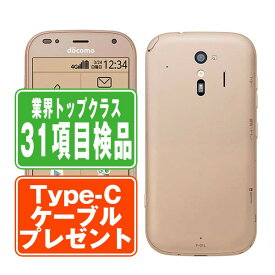 【中古】 F-01L らくらくスマートフォンme ゴールド SIMフリー 本体 ドコモ スマホ 【あす楽】 【保証あり】 【送料無料】 f01lgl7mtm