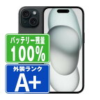 バッテリー100% 【中古】 iPhone15 256GB ブラック ほぼ新品 SIMフリー 本体 スマホ アイフォン アップル apple 【あす楽】 【保証あり】 【送料無料】 ip15mtm2542a