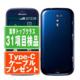 【中古】 F-42A らくらくスマートフォン ネイビー SIMフリー 本体 ドコモ スマホ 【あす楽】 【保証あり】 【送料無料】 f42anv7mtm