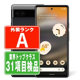 【30日 P5倍】【中古】 Google Pixel6a チャコール Aランク SIMフリー 本体 au スマホ 【あす楽】 【保証あり】 【送料無料】 gp6aabk8mtm