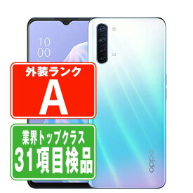 【中古】 OPPO Reno3A ホワイト Aランク SIMフリー 本体 UQモバイル スマホ 父の日 【あす楽】 【保証あり】 【送料無料】 reno3auqw8mtm