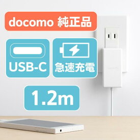 新品 純正品 スマホ充電器 iPhone15 タイプC docomo-ac08 急速充電 android 未使用 スマートフォン タブレット ゲーム機 任天堂スイッチ対応 コンセント テレワーク ドコモ 在宅勤務 動画鑑賞 送料無料 あす楽対象 ktib