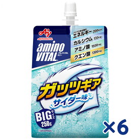 【味の素】アミノバイタル ゼリードリンク ガッツギア ＜サイダー味＞ 250g×6個
