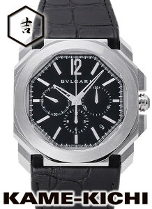 �u���K���@�W�F�����h�E�W�F���^ �I�N�g ���F���`�b�V���@Ref.BGO41BSLDCH�@�V�i�@�u���b�N�@�iBVLGARI�@Gerald Genta Octo Velocissimo�j