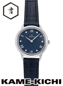 �I���K�@�f�E���B�� �v���X�e�[�W�@Ref.434.13.28.60.53.002�@�V�i�@�u���[�@�iOMEGA�@De Ville Prestige�j