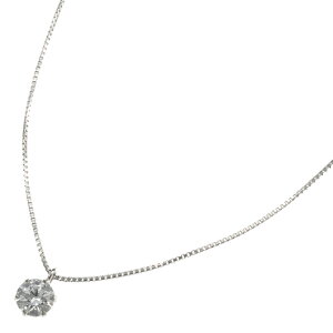 一粒 ダイヤモンド ネックレス　Ref.4606980　新品　（Diamond Necklace）【楽ギフ_包装】 SI-2 天然ダイヤ PT 0.3ct