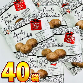【平日正午までの注文で最短翌日お届け】【送料無料】銀の汐 ラブリー チョコクッキー 1袋（10g）×40袋【業務用 大量 菓子まき ビスケット お菓子 チョコレート まとめ買い 個包装 プレゼント 子供 駄菓子屋 あす楽】【販促品 父の日 景品 お菓子 駄菓子】
