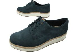 ＼ポイント7倍 4/25限定／クラークス Clarks レディース オックスフォードシューズ 本革 207G ジュート レースアップ メタリック 白 ホワイト ネイビー 送料無料 あす楽 evid2 |5