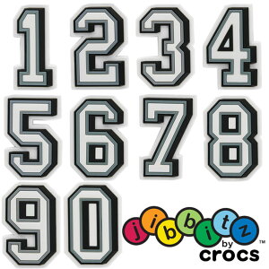 【あす楽】クロックス crocs ジビッツ B＆W NUMBER キッズ メンズ レディース 数字 1〜0 ラバークロッグ用アクセサリー シューチャーム evid