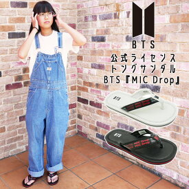 ＼ポイント7倍 4/24 20時～／BTS トングサンダル 公式グッズ 防弾少年団 公式ライセンス MIC Drop レディース メンズ 靴 ビーチサンダル ホワイト ブラック 黒 白 MICDROP003 あす楽 evid2 /-