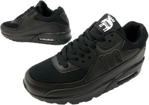 \最大6%クーポン有 10/29迄/送料無料 最強翌日配送 モズ MOZ レディース スニーカー カジュアルシューズ ローカット エアーソール MZ-513 紐靴 ブラック/ホワイト 黒 白 ブラック ホワイト