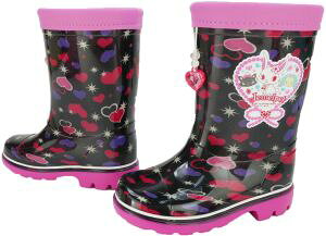 \最大6%クーポン有 10/29迄/ムーンスター 女の子 子供靴 キッズ ジュニア レインブーツ ジュエルペット 03 サンリオ 長靴 メイドインジャパン 日本製 ピンク ブラック 黒 最強翌日配送 evid