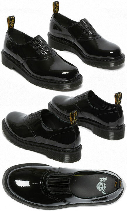 楽天市場 あす楽 ドクターマーチン メンズ レディース スリッポン 1461 So スリップ オン シューズ ローカット カジュアルシューズ ドレスシューズ メイドインイングランド 靴 エナメル ブラック 黒 Dr Martens 送料無料 Evid 亀田屋本店