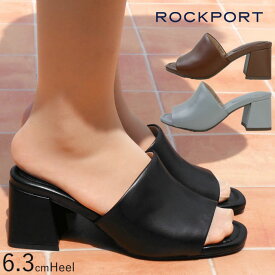 ロックポート ROCKPORT レディース ミュールサンダル ファラ スライド ワンベルトサンダル 本革 レザーサンダル CI9628 ブラック CJ1974 ブラウン CJ1973 ブルー 6.3cmヒールスクエアトゥ チャンキーヒール フレアヒール カジュアル 送料無料 あす楽 evid o-sg