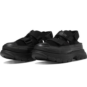 コンバース 厚底 サンダル レディース オールスター(R) トレックウェーブサンダル OX メンズ ベルクロ カジュアルシューズ チャンキーソール マジックテープ 前ふさがり 31310820 ブラック