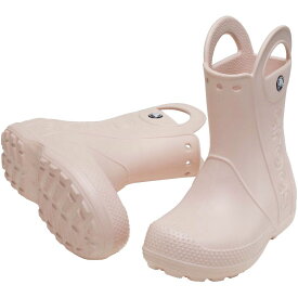＼5%クーポン有 7/15限定／クロックス レインシューズ キッズ 女の子 ハンドル イット レインブーツ 長靴 ジュニア 雨靴 ラバーブーツ 子供靴 カジュアルシューズ 雨具 12803 6UR クォーツ 最強翌日配送 evid
