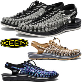 キーン スポーツサンダル メンズ ユニーク フラット アウトドア スポサン コンフォートサンダル カジュアルシューズ 靴 オープンエアースニーカー 1028876 ブラック/バーチ 1028874 チランジアパープル 1028875 レノペイズリー 送料無料 最強翌日配送 evid