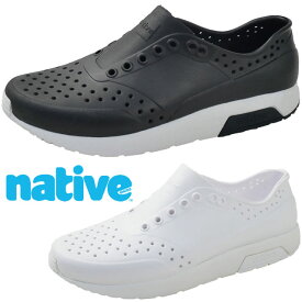 ＼ポイント8倍 1/25迄／ネイティブ メンズ 厚底 スリッポン レノックス ワンダーフォーム ローカット ラバーシューズ アウトドア カジュアルシューズ F0000256 1105 ジフィーブラック 黒 1999 シェルホワイト 白 靴 送料無料 evid 最強翌日配送