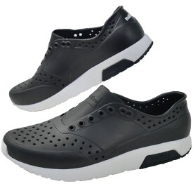 ネイティブ メンズ 厚底 スリッポン レノックス ワンダーフォーム ローカット ラバーシューズ アウトドア カジュアルシューズ F0000256 1105 ジフィーブラック 黒 1999 シェルホワイト 白 靴 送料無料 evid