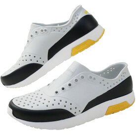 ネイティブ メンズ 厚底 スリッポン レノックス ワンダーフォーム ブロック ローカット ラバーシューズ アウトドア カジュアルシューズ F0000231 1748 ハイアムズグレー/シェルホワイト/ジフィーポーレン 靴 送料無料 evid