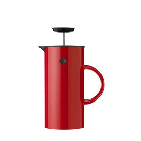 Stelton EM フレンチプレス 1L レッド インスパイア プレス式コーヒーメーカー 淹れたてコーヒー コク 豊かな香り 2層構造 取り外し可能 洗いやすい 清潔 カラフル キッチン ダイニング デザイン 北欧 エリック・マグヌッセン デンマーク ステルトン