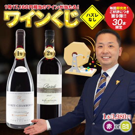 【ご好評につき第9弾！30本限定 ワインくじ】【4等のワイン変更 ♪】3,980円で1等17,160円相当のジュヴレ・ シャンベルタンに挑戦！2等バローロ 3等キャンティ・クラッシコ 4等でもクレマン泡 クレマン・ド・ブルゴーニュ 全て伝統国フランス・イタリアの上質ワイン750ml