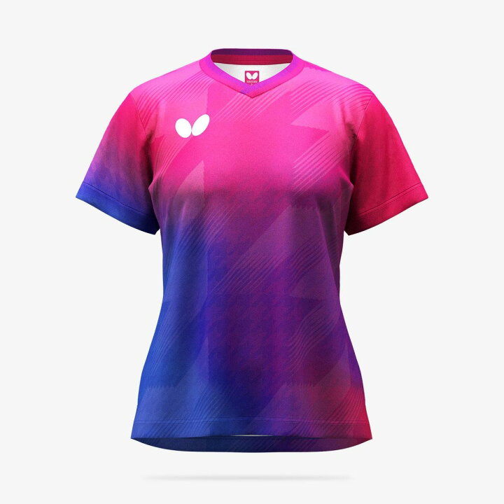 Butterfly 卓球ウェア Lサイズ 青 バタフライ BUTTERFLY バタフライ Butterfly 卓球 卓球 ユニセックス  エリスター11・Tシャツ 46510 （ブルー） -靴＆ファッション通販 ロコンド〜自宅で試着、気軽に返品 Butterfly 卓球ウェア 男女兼用Mサイズ ピンク/ブルー