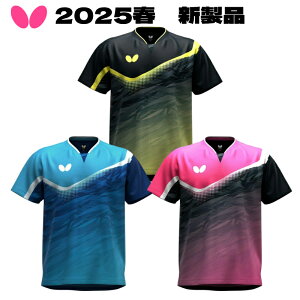 バタフライ Butterfly 卓球シャツ ラウリー・シャツ 男女兼用 47150 卓球ウェア ゲームシャツ ユニフォーム 送料無料