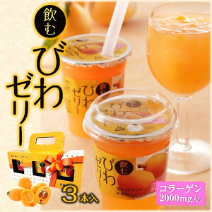 (送料無料)【飲む びわゼリー 3本入×2個】 コラーゲン 2000mg入 枇杷 びわゼリー 千葉 房総 ビワゼリー ギフト 高級 フルーツゼリー びわ 差し入れ ゼリー ご当地 お取り寄せ フルーツゼリー 高