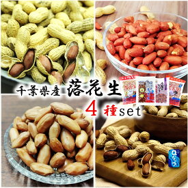 (送料無料)【千葉県産 落花生 4種set】 計520g 落花生 ギフト 国産 落花生 千葉県産 落花生 八街 ピーナッツ ギフト ナッツ 殻付き ますだの落花生 ご当地 お取り寄せ 千葉県 特産品 おつまみ Qなっつ きゅーなっつ ゆで落花生