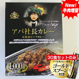 レトルトカレー ビーフカレー New アパ社長 カレー 30個セット ゴールドスプーン付 アパホテル監修 アパカレー 金沢カレー アパホテルカレー セット レストランカレー レトルト食品 非常食 夜食 アパカレー アパカレー