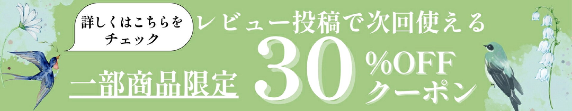レビュー30%OFF