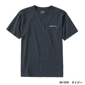 【お買い物マラソン期間中 ポイント10倍】 シマノ [90] 22 オーガニックコットン ロゴTシャツ SH-004V ネイビー M 2022春夏モデル