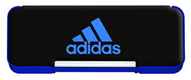 アディダス[adidas](AI02）箱型筆箱 黒地　青文字(筆入れ・マグネット筆箱）(P1505BT3）
