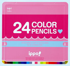 ippo(トンボ）2019新学期スライド缶入色鉛筆24色(いろえんぴつ24C）(CL-RPW0424C）