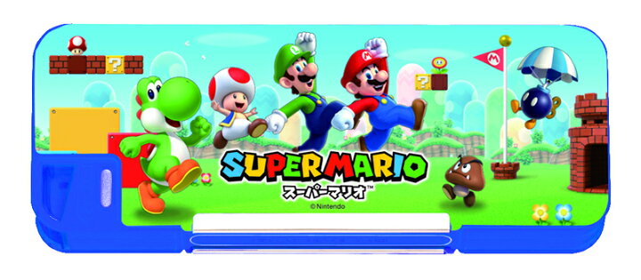 楽天市場 スーパーマリオブラザーズスタンダード5 Sms5 21新学期箱型筆箱 筆入れ マグネット筆箱 P1802bt108 紙 文具 ひかり