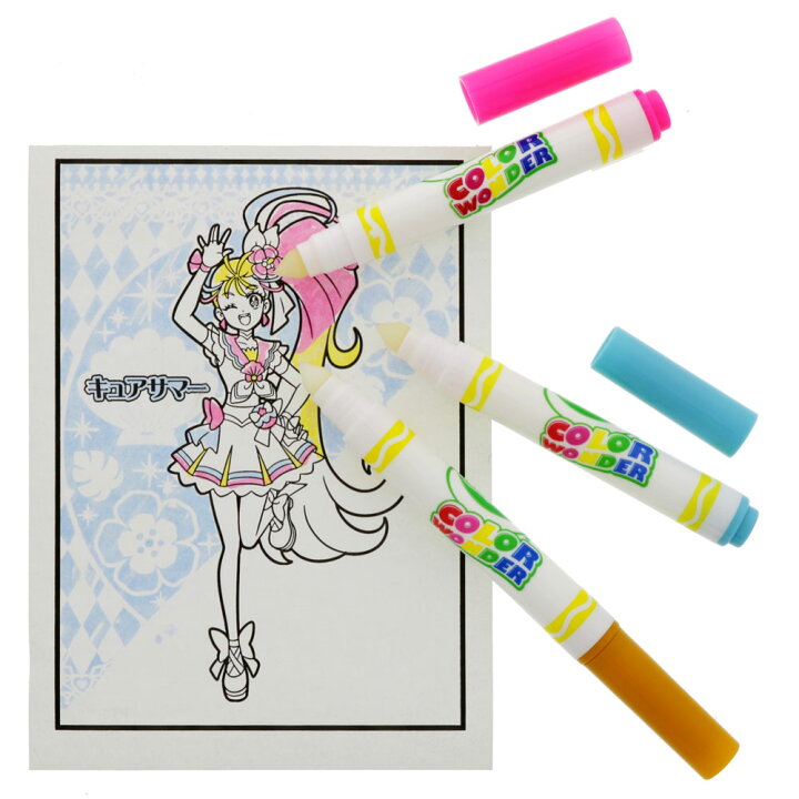 楽天市場 トロピカル ジュプリキュア色が 絵が浮き出る不思議なぬりえｎｅｗうきうきぬりえミニカラーワンダー 943a 紙 文具 ひかり