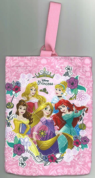 楽天市場 ディズニープリンセス Disneyprincess キルト地シューズバッグ シューズケース 上履き入れ D1763pn 1 紙 文具 ひかり