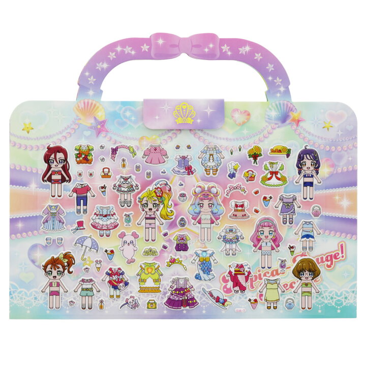 楽天市場 トロピカル ジュプリキュアきせかえシールバッグ 着せ替えシール遊び a 紙 文具 ひかり