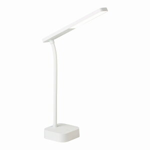 リビング学習(リビガク)ソニック(sonic)ぐねぐね曲がるフレキシブルアームスリムLEDデスクライトUSB充電式卓上照明灯(ホワイト)(LV-5765-W)