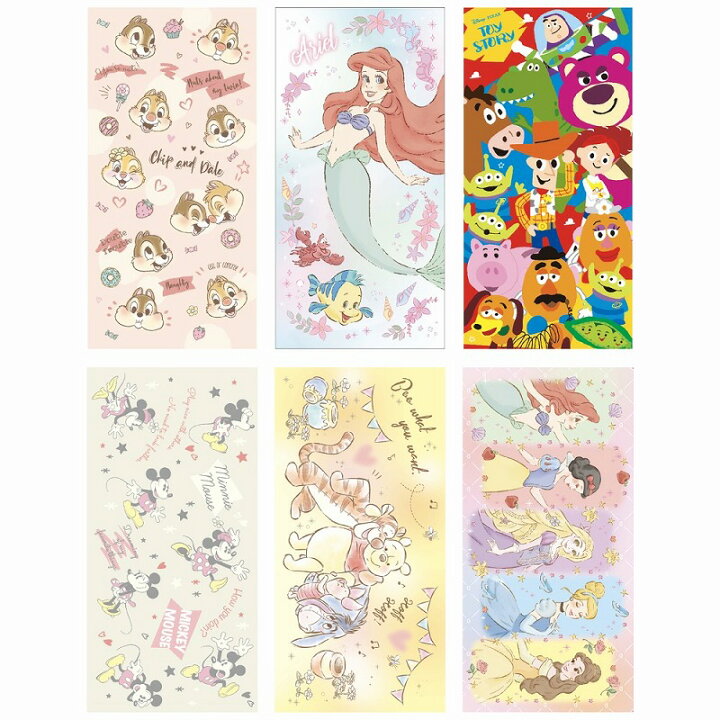 楽天市場 ディズニーキャラクターズ Disney お札タイプポチ袋 お札用お年玉袋 6柄セット レギュラーポチ袋ファンシー S 紙 文具 ひかり