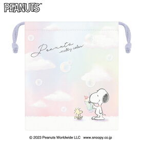 スヌーピー[Snoopy]PEANUTSmelting bubble Aランチコレクション　クラックス(CRUX)マチ付き巾着(CR303636)