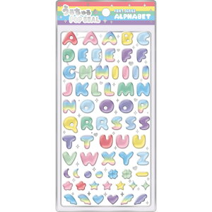 うるちゅるPopSEAL(アルファベット/カラフル)クラックス(CRUX)ぷっくり文字シール(CR132041)